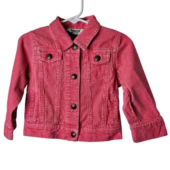 Oshkosh Toddler Girls Pink Corduroy Jacket 2T Button Front Long Sleeve‎ - Picture 1 of 8